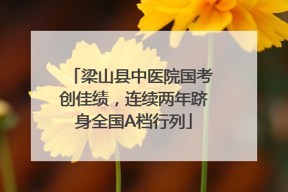 梁山县中医院国考创佳绩，连续两年跻身全国A档行列
