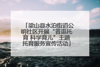 梁山县水泊街道公明社区开展“普惠托育 科学育儿”主题托育服务宣传活动