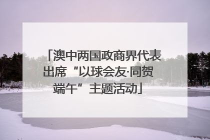 澳中两国政商界代表出席“以球会友·同贺端午”主题活动
