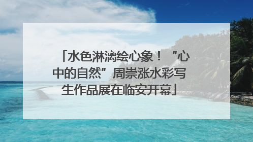 水色淋漓绘心象！“心中的自然”周崇涨水彩写生作品展在临安开幕