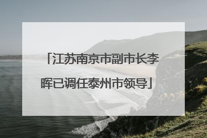 江苏南京市副市长李晖已调任泰州市领导