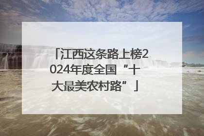 江西这条路上榜2024年度全国“十大最美农村路”