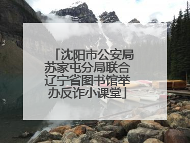沈阳市公安局苏家屯分局联合辽宁省图书馆举办反诈小课堂