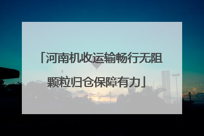 河南机收运输畅行无阻 颗粒归仓保障有力