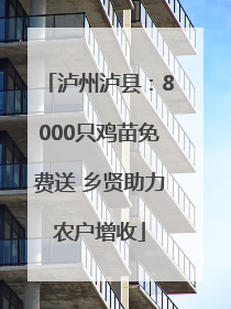 泸州泸县：8000只鸡苗免费送 乡贤助力农户增收