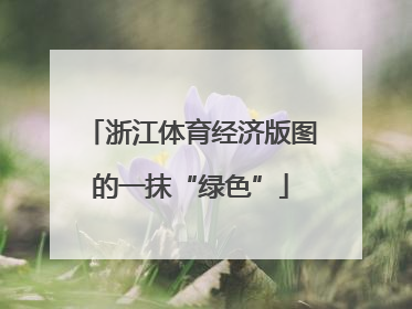 浙江体育经济版图的一抹“绿色”