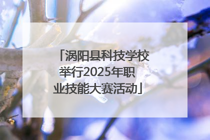 涡阳县科技学校举行2025年职业技能大赛活动