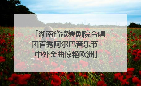 湖南省歌舞剧院合唱团首秀阿尔巴音乐节 中外金曲惊艳欧洲