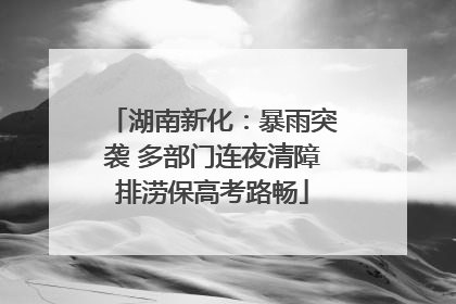 湖南新化：暴雨突袭 多部门连夜清障排涝保高考路畅