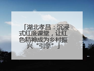 湖北孝昌：沉浸式红廉课堂，让红色精神成为乡村振兴“引擎”
