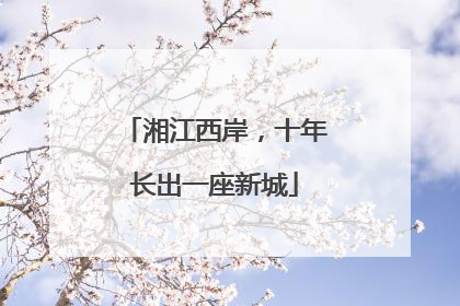 湘江西岸，十年长出一座新城