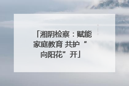 湘阴检察：赋能家庭教育 共护“向阳花”开