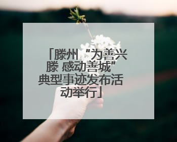 滕州“为善兴滕 感动善城”典型事迹发布活动举行