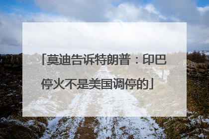 莫迪告诉特朗普：印巴停火不是美国调停的