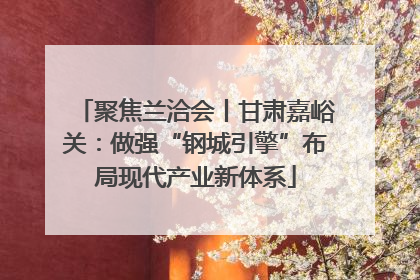 聚焦兰洽会丨甘肃嘉峪关：做强“钢城引擎”布局现代产业新体系