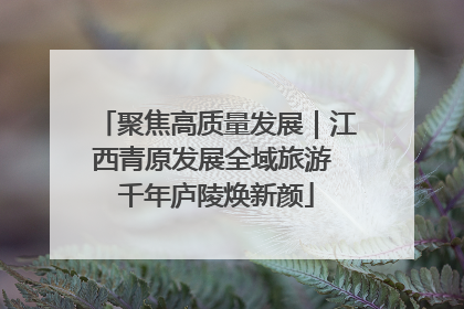 聚焦高质量发展｜江西青原发展全域旅游 千年庐陵焕新颜