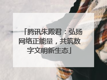腾讯朱殿君：弘扬网络正能量，共筑数字文明新生态
