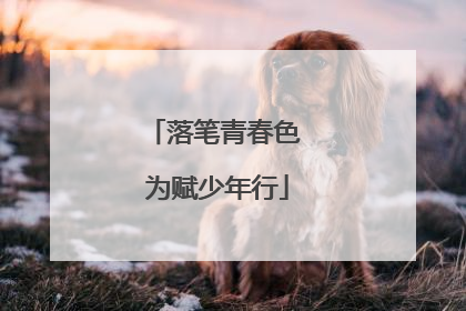 落笔青春色 为赋少年行