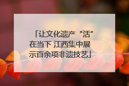 让文化遗产“活”在当下 江西集中展示百余项非遗技艺
