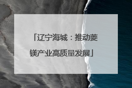 辽宁海城：推动菱镁产业高质量发展