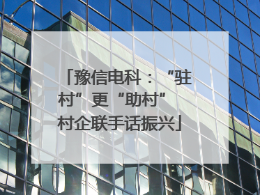 豫信电科：“驻村”更“助村” 村企联手话振兴