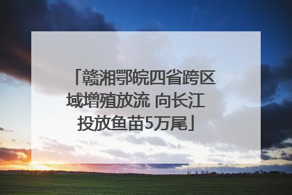 赣湘鄂皖四省跨区域增殖放流 向长江投放鱼苗5万尾