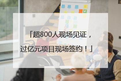 超800人现场见证，过亿元项目现场签约！