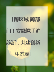 跨区域 跨部门！安徽携手沪苏浙，共建创新生态圈