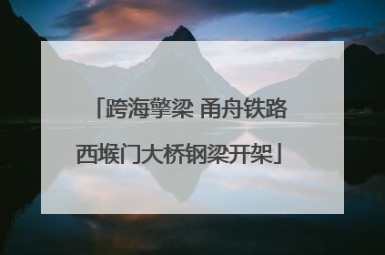 跨海擎梁 甬舟铁路西堠门大桥钢梁开架