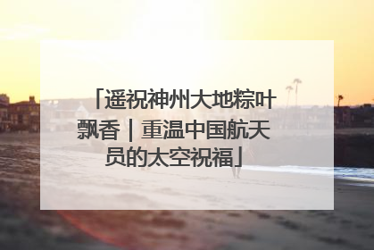 遥祝神州大地粽叶飘香｜重温中国航天员的太空祝福