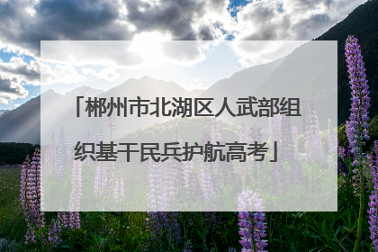 郴州市北湖区人武部组织基干民兵护航高考