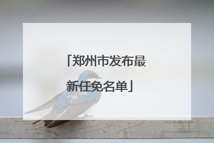 郑州市发布最新任免名单