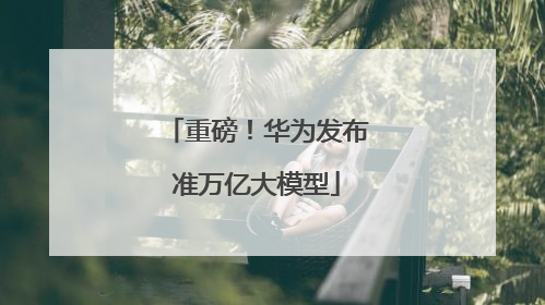 重磅！华为发布准万亿大模型