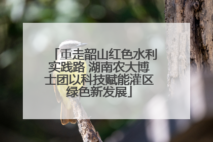 重走韶山红色水利实践路 湖南农大博士团以科技赋能灌区绿色新发展