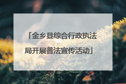 金乡县综合行政执法局开展普法宣传活动