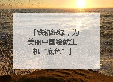 铁轨织绿，为美丽中国绘就生机“底色”
