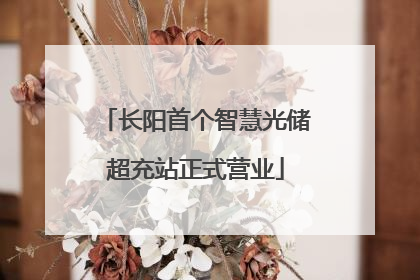 长阳首个智慧光储超充站正式营业