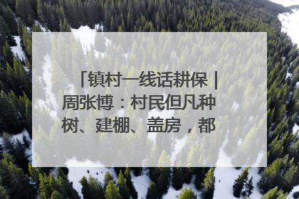 镇村一线话耕保｜周张博：村民但凡种树、建棚、盖房，都要向街道报批