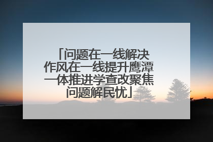 问题在一线解决 作风在一线提升鹰潭一体推进学查改聚焦问题解民忧