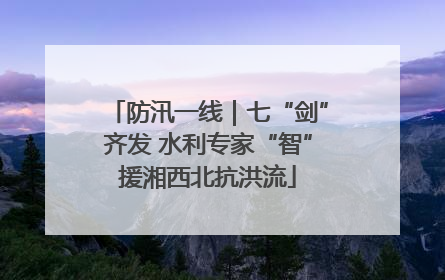 防汛一线｜七“剑”齐发 水利专家“智”援湘西北抗洪流