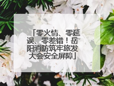 零火情、零延误、零差错！岳阳消防筑牢旅发大会安全屏障