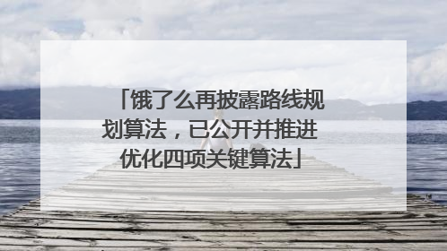 饿了么再披露路线规划算法，已公开并推进优化四项关键算法