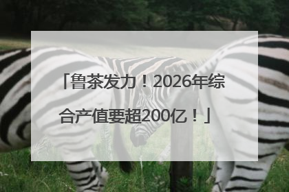鲁茶发力！2026年综合产值要超200亿！