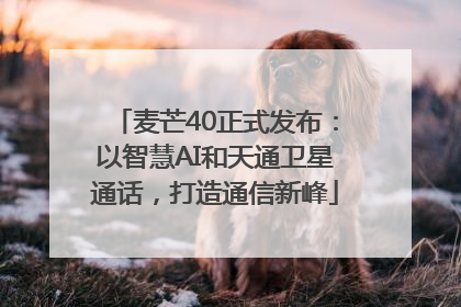 麦芒40正式发布：以智慧AI和天通卫星通话，打造通信新峰