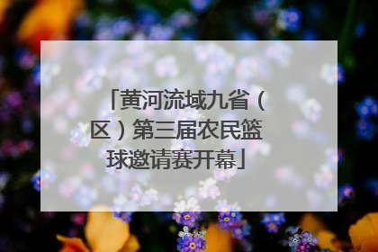 黄河流域九省（区）第三届农民篮球邀请赛开幕