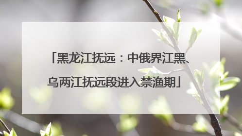 黑龙江抚远：中俄界江黑、乌两江抚远段进入禁渔期