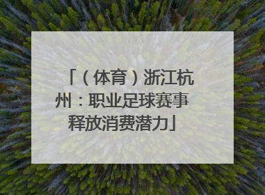 （体育）浙江杭州：职业足球赛事释放消费潜力