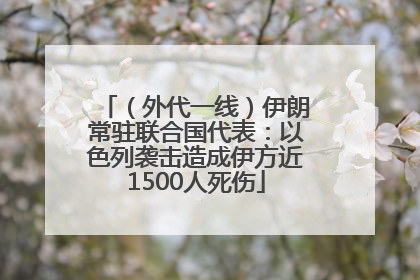 （外代一线）伊朗常驻联合国代表：以色列袭击造成伊方近1500人死伤