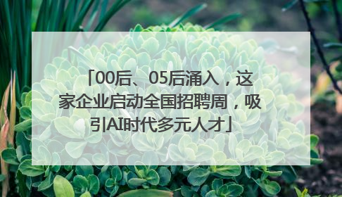 00后、05后涌入，这家企业启动全国招聘周，吸引AI时代多元人才