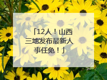 12人！山西三地发布最新人事任免！